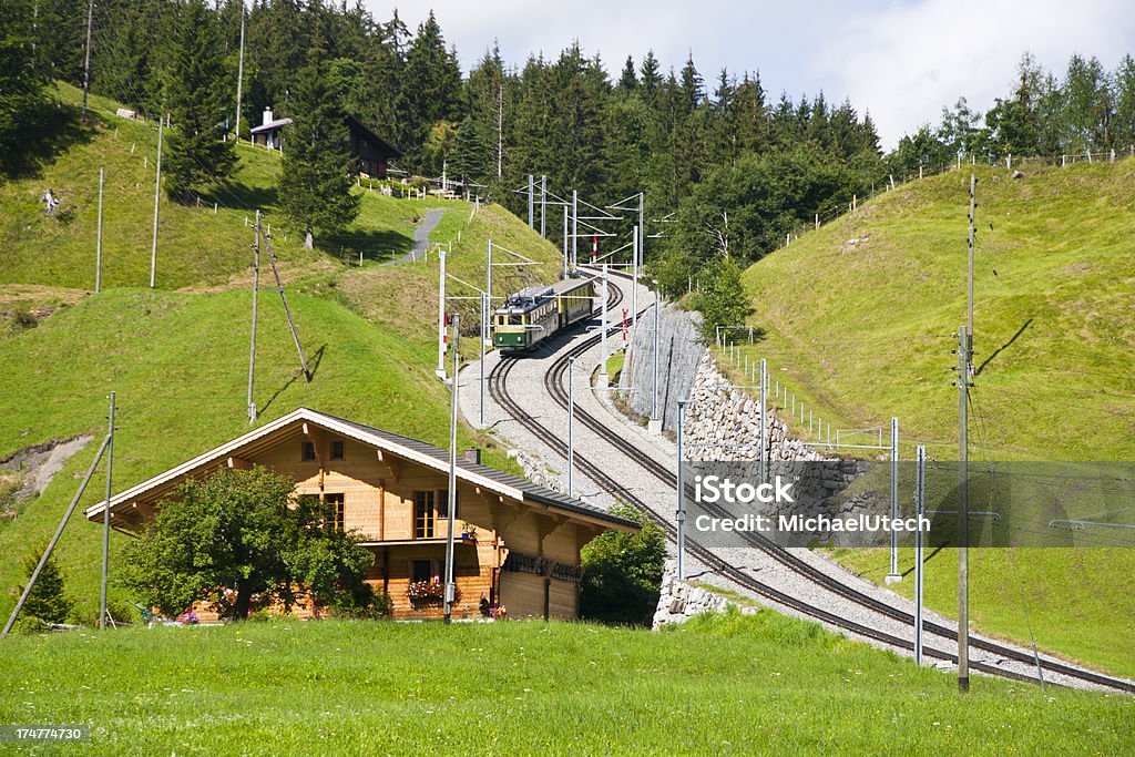 Histórico Jungfraubahn, Alpes suíços - Foto de stock de Alpes europeus royalty-free
