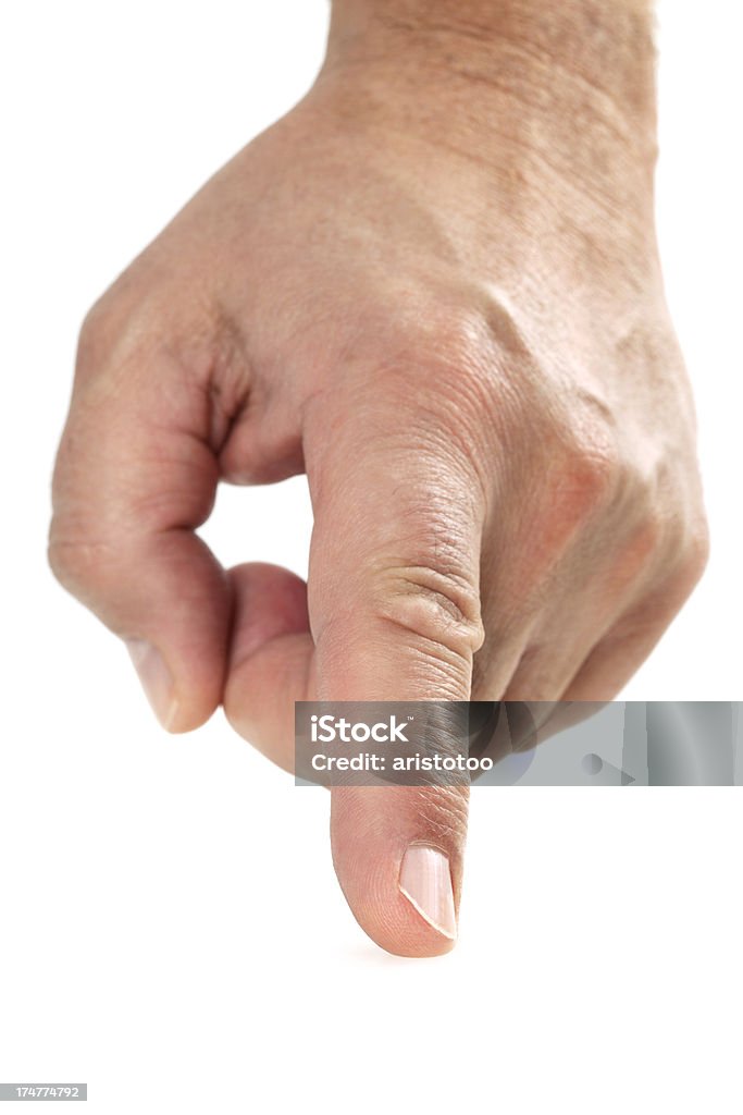 Pusta ręka z palcem wskazującym - Zbiór zdjęć royalty-free (Białe tło)