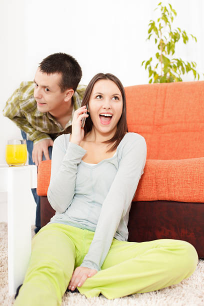 istock Young couple in the living room 174776076