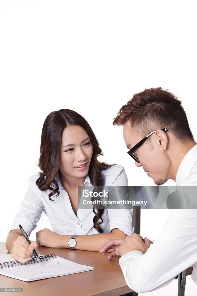 Geschäftsmann mit Geschäftsfrau zu diskutieren - Lizenzfrei 20-24 Jahre Stock-Foto