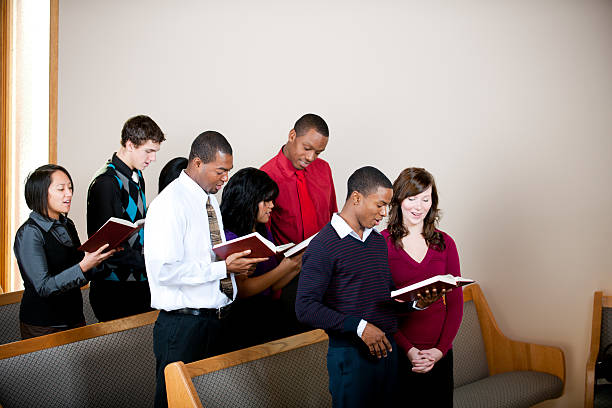 istock Young adults in church 174776391
