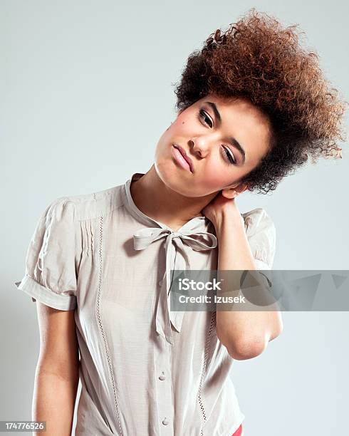 Neck Ache Stock Photo - Download Image Now - 18-19 Years, Adolescence, Adult