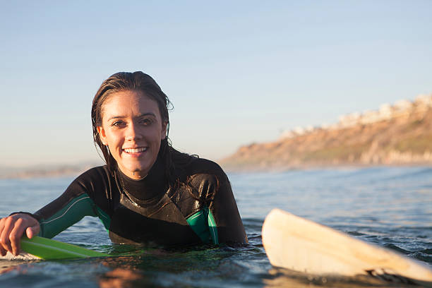 istock Female surfer California 174776589