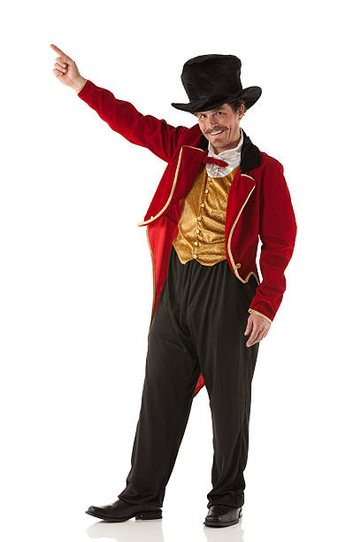 istock Portrait of a happy ringmaster pointing 174777608