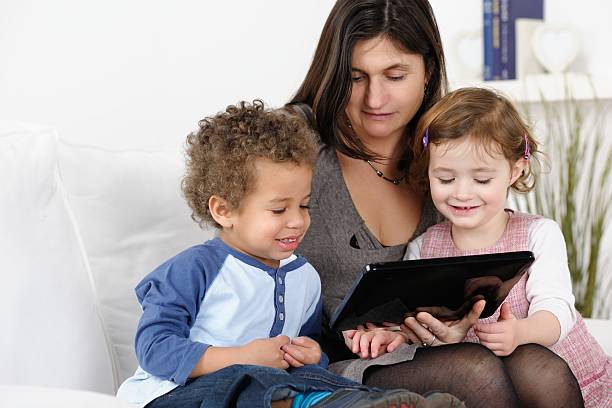 istock Caucasian Carer/Mother/Childminder Using Digital Tablet With Toddlers 174777787