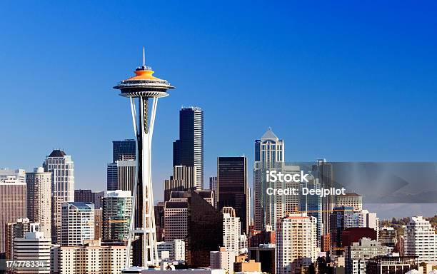 Panoramę Miasta Seattle Waszyngton Usa - zdjęcia stockowe i więcej obrazów Seattle - Seattle, Panorama miasta, Space Needle
