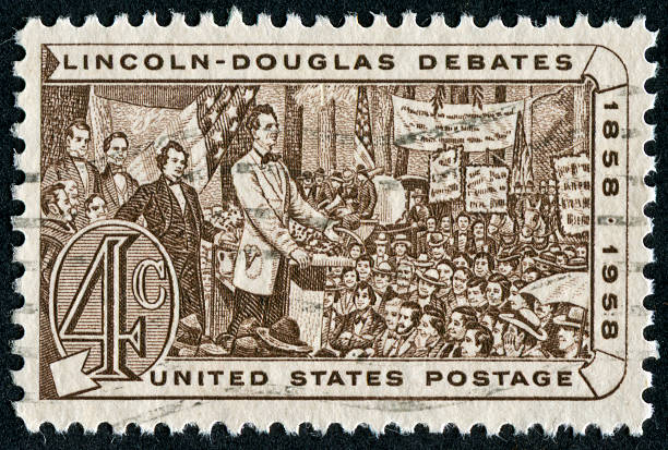 istock Lincoln - Douglas Debates Stamp 174778453