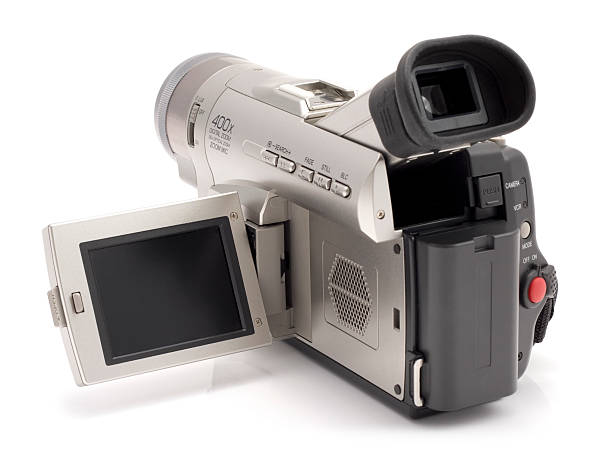 DSLR camera with lens, isolated on white, clipping path.  http://santoriniphoto.com/Template-Modern-technology.jpg