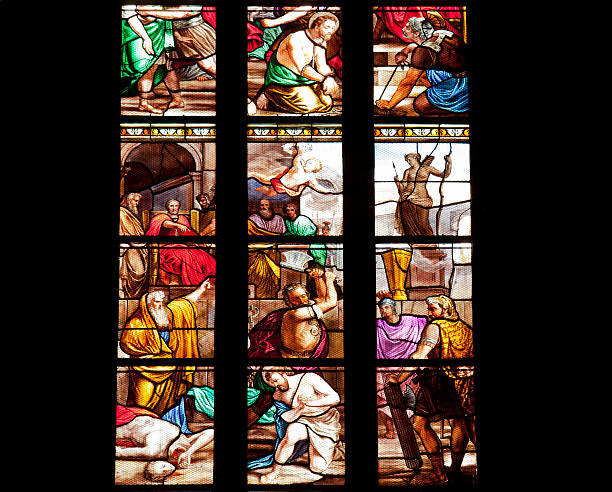 istock Stained glass window in a Duomo Cathedral Milano 174778696