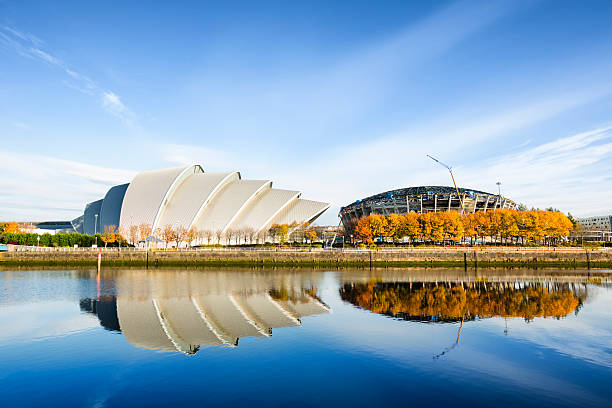 istock The River Clyde in Glasgow with blue sky 174779656