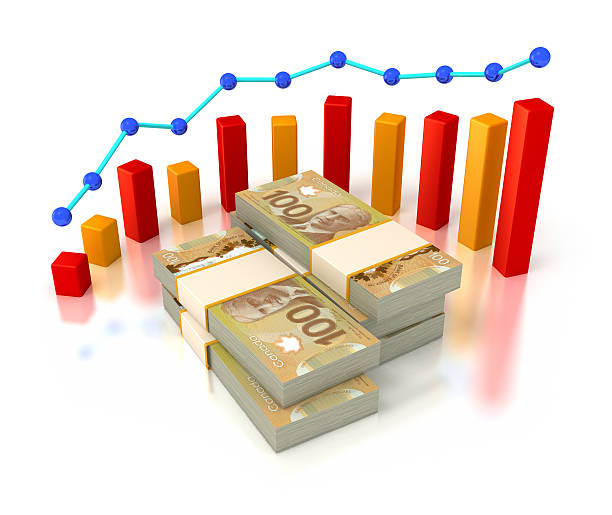 istock Financial succes, Canadian Dollars and progress chart. 174779870