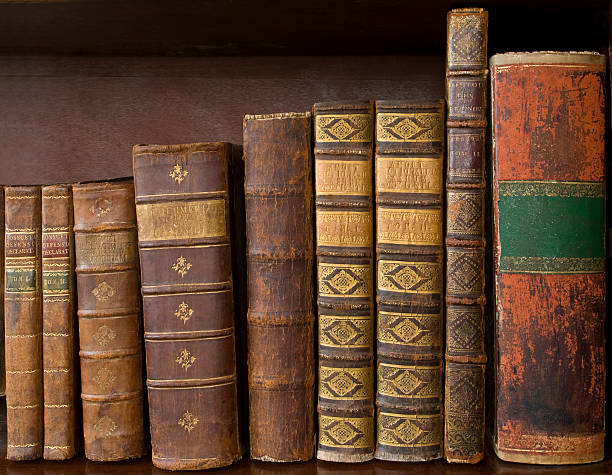 istock Antique books in a bookcase 174779931