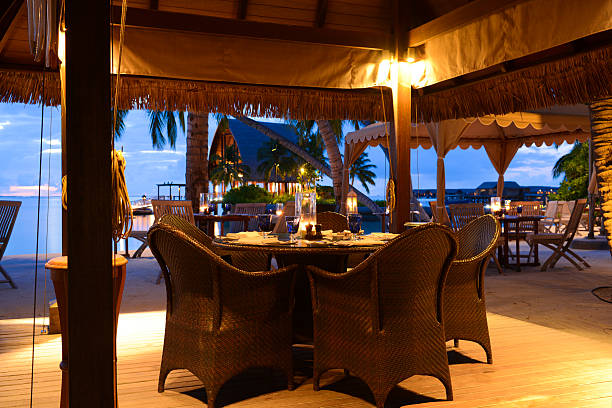 istock The Night Scene of Beach Restaurant 174780117