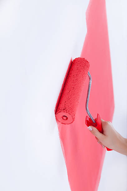 istock Painting a wall in red 174780222