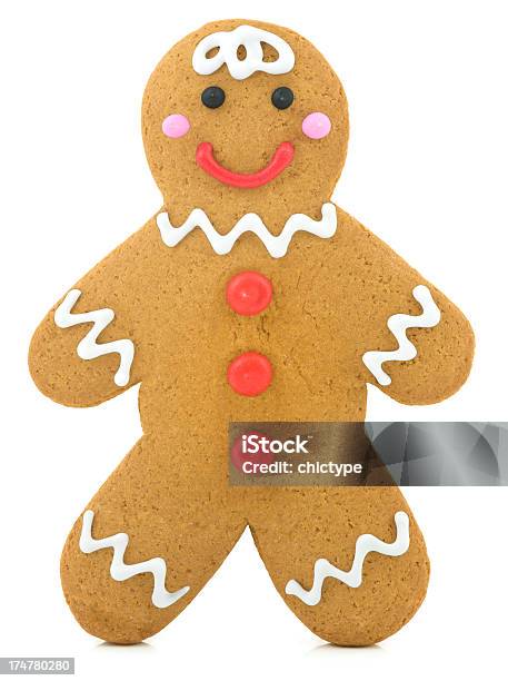 Decorated Gingerbread Cookie Waiting To Be Eaten Stock Photo - Download Image Now - Candy, Color Image, Cookie