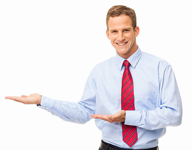 istock Male Entrepreneur Presenting an Invisible Product - Isolated 174780324