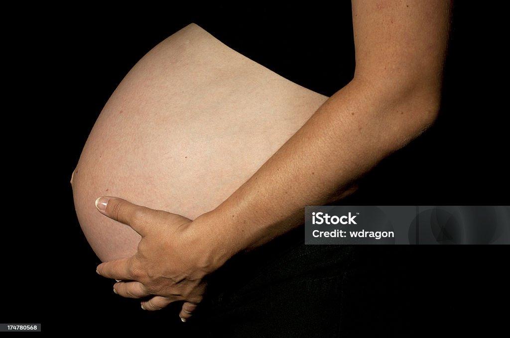 A gravidez barriga - Foto de stock de Abdome royalty-free