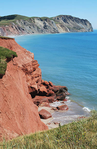 istock Red Sandstone Cliffs at Magdalen Islands, Quebec. 174780803