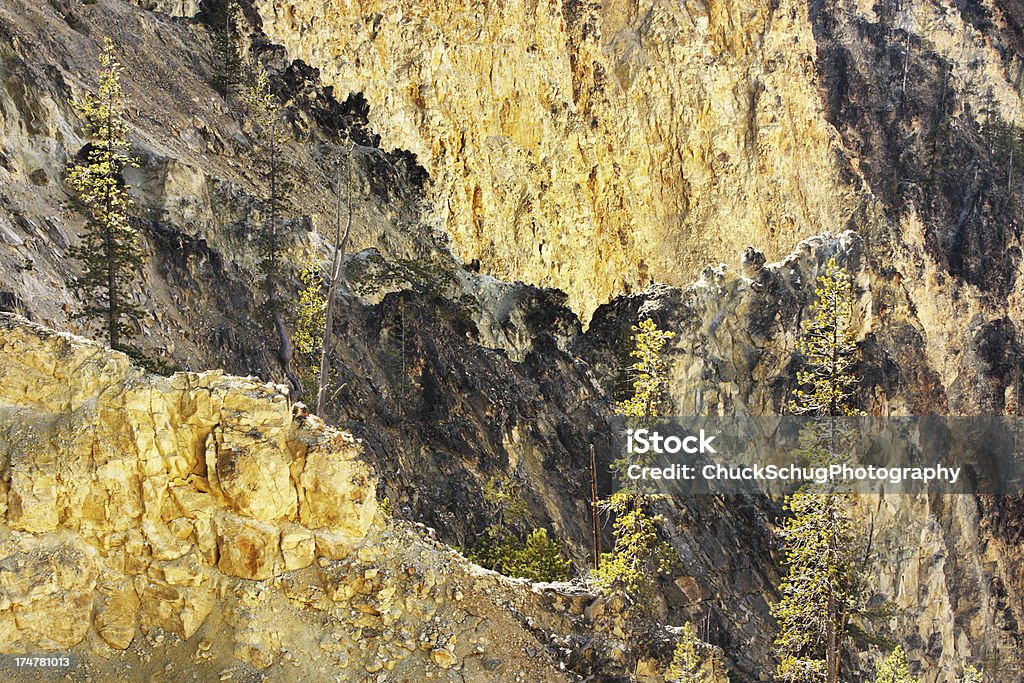 Yellowstone Gorge Canyon Warstwa skalna - Zbiór zdjęć royalty-free (Bez ludzi)