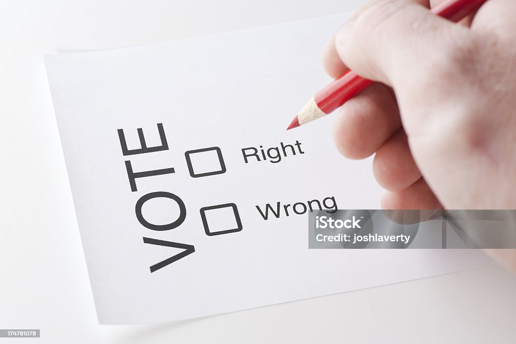 Liste votazione giusto e cosa è sbagliato - Foto stock royalty-free di Composizione orizzontale