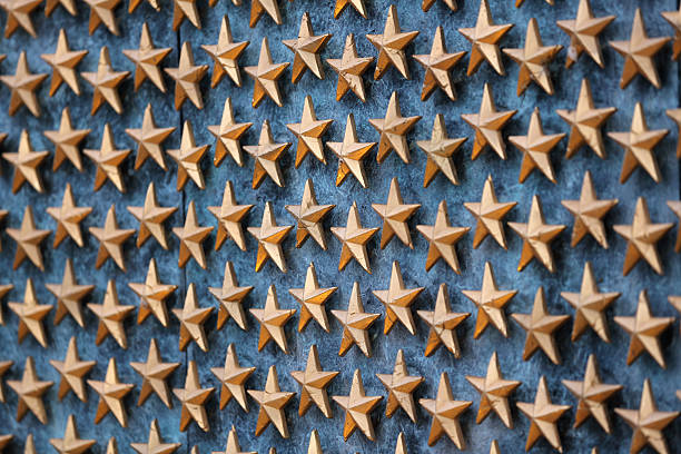 istock Golden Stars at WWII memorial 174781586