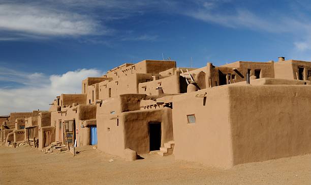 istock Blue sky over Taos pueblo 174781810