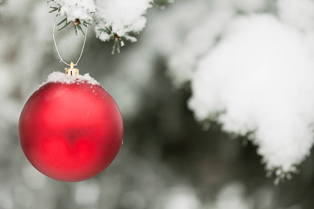 istock Red Christmas Bauble Outdoors 174782019