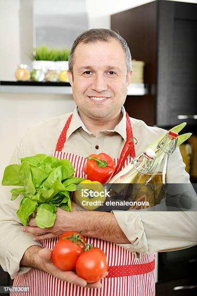 Man In The Kitchen Stock Photo - Download Image Now - 30-39 Years, Adult, Adults Only