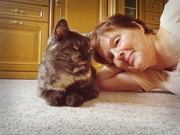 istock Senior woman and cat 174783158