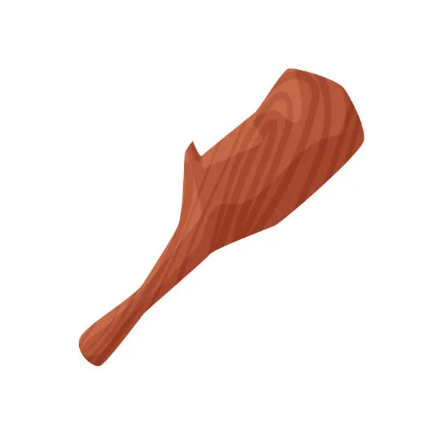 Vector illustration of Stone age wooden club