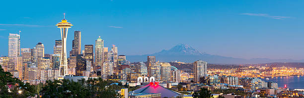 istock Seattle City Skyline and Mount Rainier USA 174783605