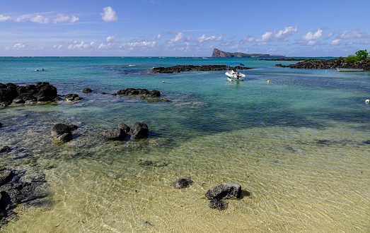 Seascape of Cap Malheureux, Mauritius. Mauritius is arguably Africa wealthiest destination, a tropical paradise.