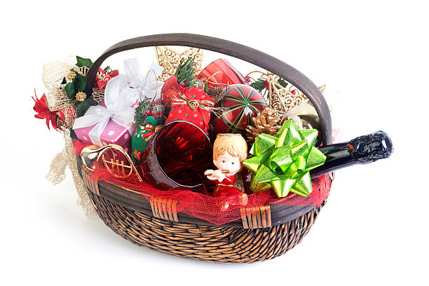 Christmas Basket stock photo