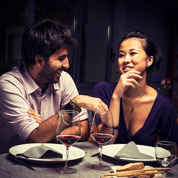 istock Couple enjoying red wine on Valentine's Day 174784216