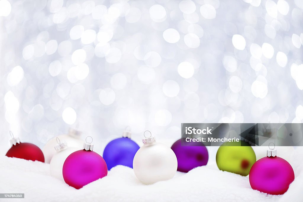 Coloridas Bolas de Natal com espaço para texto - Royalty-free Artificial Foto de stock