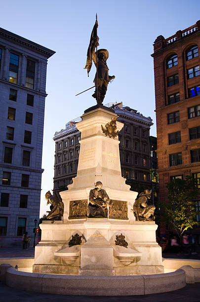istock Maisonneuve Monument at Place d'Armes in Montreal, Quebec 174784371