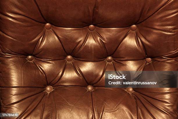 Retro Leather Sofa Stock Photo - Download Image Now - Armchair, Art, Arts Culture and Entertainment