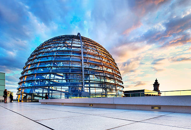 Reichstag Dome, Berlin "Outside the Reichstag Dome, Berlin - GermanyGermany's parliament building in the heart of Berlin" the reichstag stock pictures, royalty-free photos & images