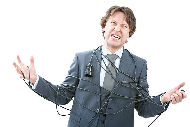 istock Angry businessman all tied up 174785362