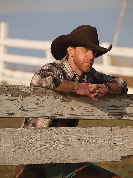 istock Cowboy by Fence 174785703