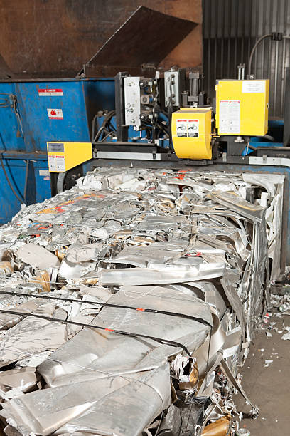 istock Aluminum Baler at Recycling Center 174786171