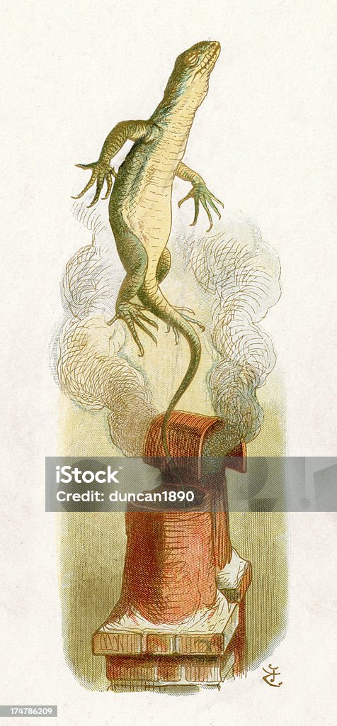 Bill la lagarto - Ilustración de stock de John Tenniel libre de derechos