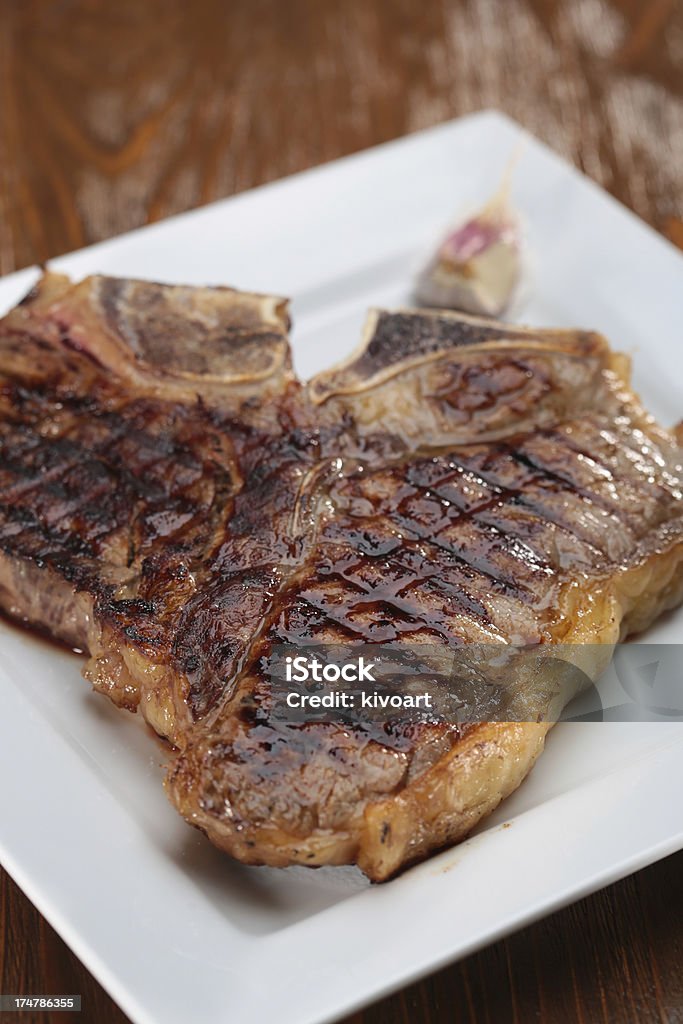 Grelhado T-Bone Steak - Royalty-free Alimentação Não-saudável Foto de stock
