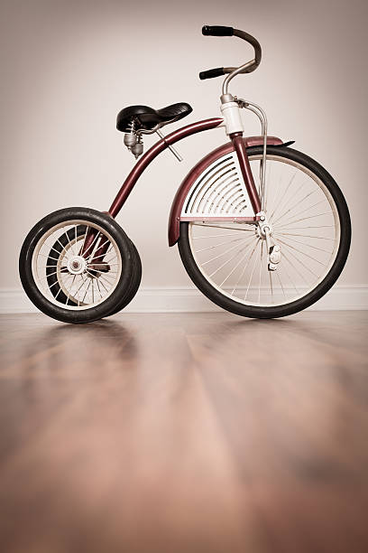 istock Child's Vintage Red & White Tricycle, With Copy Space 174786901
