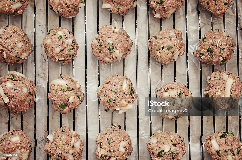 Meatballs bruto - Royalty-free Alimentação Saudável Foto de stock