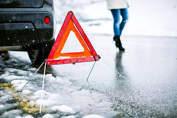 istock Rural vehicle breakdown in the snow storm 174787252
