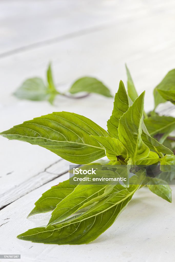 Manjericão doce. - Foto de stock de Alimentação Saudável royalty-free