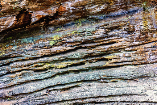 Rock face with natural crevasses