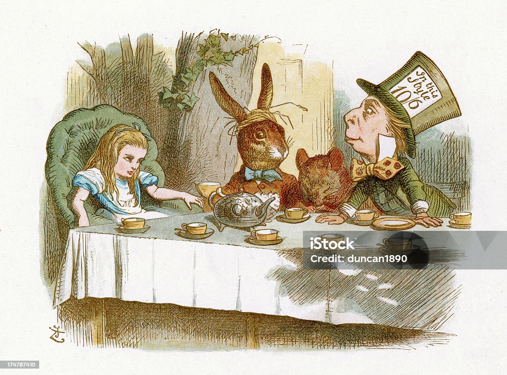The Mad Hatters Tea Party Stock Illustration - Download Image Now - Alice  in Wonderland - Fictional Character, Mad Hatter, Tea Party - iStock