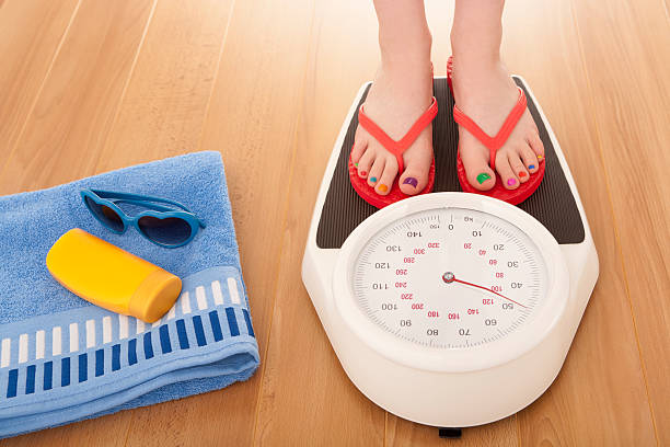 Flip flop feet on weight scales